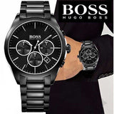  Shop Authentic Hugo Boss Onyx Black Dial Black Steel Strap Watch for Men - 1513365 - Luxxuri