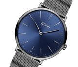  Shop Authentic Hugo Boss Horizon Blue Dial Black Mesh Bracelet Watch for Men - 1513734 - Luxxuri