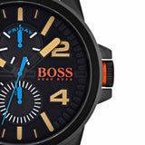  Shop Authentic Hugo Boss Orange Detroit Analog Black Dial Black Silicone Strap Watch For Men - 1550011 - Luxxuri