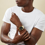  Shop Authentic Guess Atlas Chronograph Black Dial Gold Steel Strap Watch for Men - W0668G8 - Luxxuri