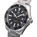  Shop Authentic Tag Heuer Aquaracer Quartz Black Dial Silver Steel Strap Watch for Men - WAY101A.BA0746 - Luxxuri