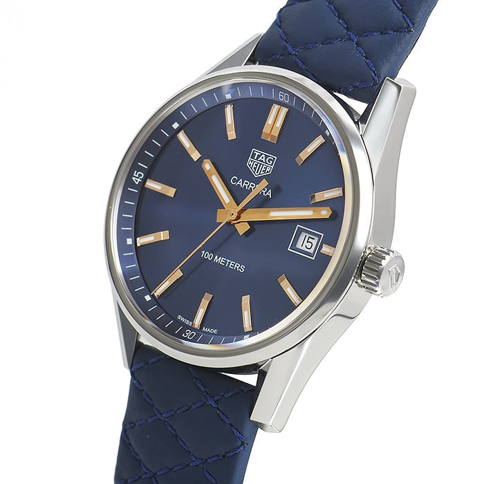  Shop Authentic Tag Heuer Carrera Quartz Blue Dial Blue Calfskin Leather Strap Watch for Women - WAR1112.FC6391 - Luxxuri