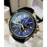  Shop Authentic Hugo Boss Driver Sport Chronograph Blue Dial Black Leather Strap Watch for Men - 1513077 - Luxxuri