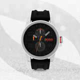  Shop Authentic Hugo Boss Detroit Sport Quartz Black Dial Black Rubber Strap Watch for Men - 1550006 - Luxxuri