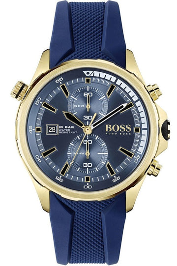  Shop Authentic Hugo Boss Globetrotter Blue Dial Blue Silicone Strap Watch for Men - 1513822 - Luxxuri