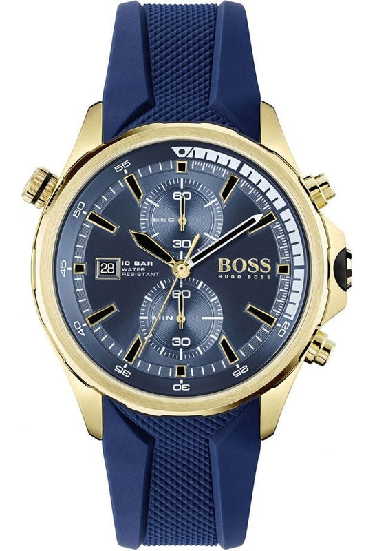  Shop Authentic Hugo Boss Globetrotter Blue Dial Blue Silicone Strap Watch for Men - 1513822 - Luxxuri
