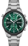  Shop Authentic Hugo Boss Globetrotter Green Dial Silver Steel Strap Watch for Men - 1513930 - Luxxuri