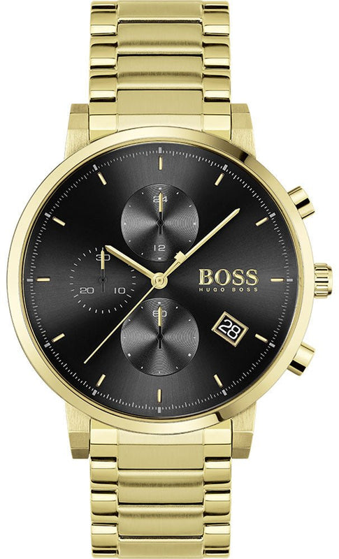 Shop Authentic Hugo Boss Integrity Chronograph Grey Dial Gold Steel Strap Watch for Men - 1513781 - Luxxuri
