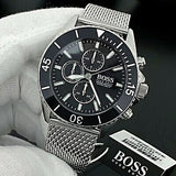  Shop Authentic Hugo Boss Ocean Edition Black Dial Silver Mesh Bracelet Watch for Men - 1513701 - Luxxuri