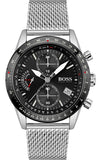 Shop Authentic Hugo Boss Pilot Edition Black Dial Silver Mesh Bracelet Watch for Men - 1513886 - Luxxuri