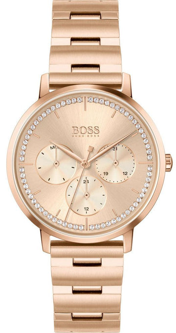 Shop Authentic Hugo Boss Prima Gold Dial Gold Steel Strap Watch for Women - 1502571 - Luxxuri