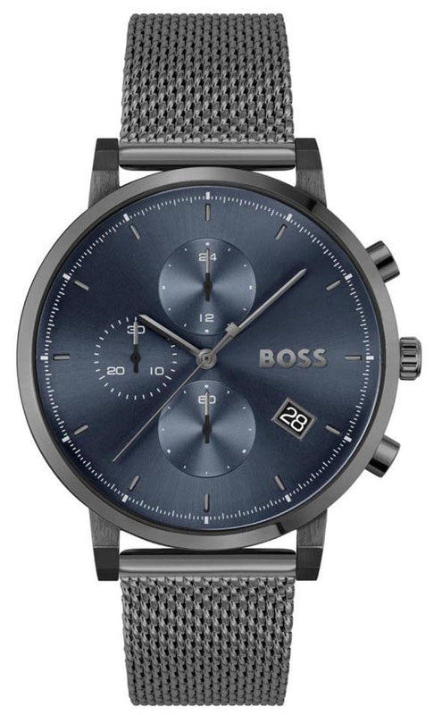  Shop Authentic Hugo Boss Skymaster Chronograph Grey Dial Grey Mesh Bracelet Watch for Men  - 1513934 - Luxxuri