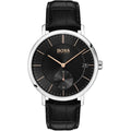  Shop Authentic Hugo Boss Corporal Black Dial Black Leather Strap Watch for Men - 1513638 - Luxxuri