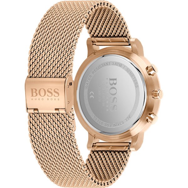  Shop Authentic Hugo Boss Integrity Black Dial Gold Mesh Bracelet Watch for Men - 1513808 - Luxxuri