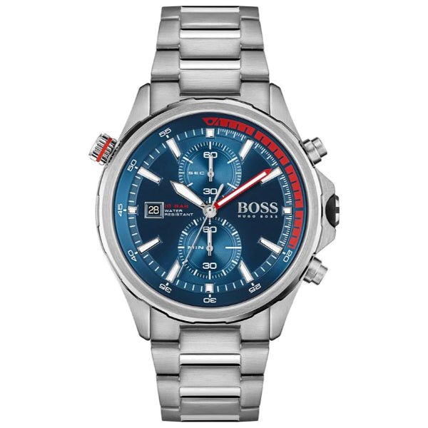  Shop Authentic Hugo Boss Globetrotter Blue Dial Silver Steel Strap Watch for Men - 1513823 - Luxxuri