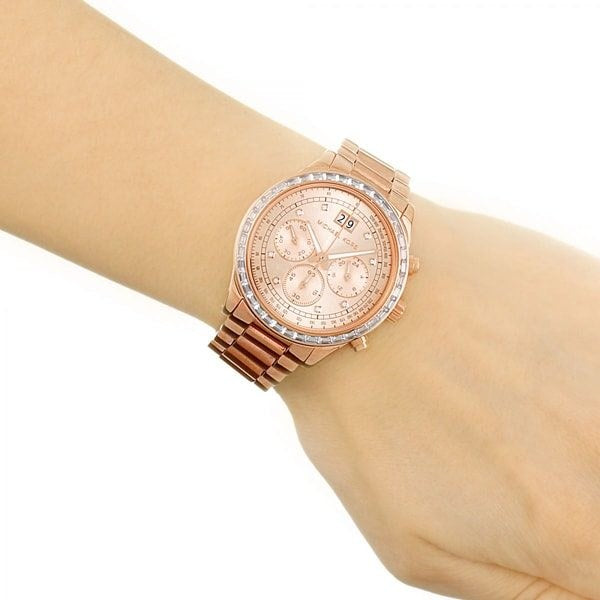  Shop Authentic Michael Kors Brinkley Rose Gold Dial Rose Gold Steel Strap Watch for Women - MK6204 - Luxxuri