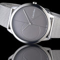  Shop Authentic Calvin Klein Minimal Black Dial Silver Mesh Bracelet Watch for Men - K3M21123 - Luxxuri