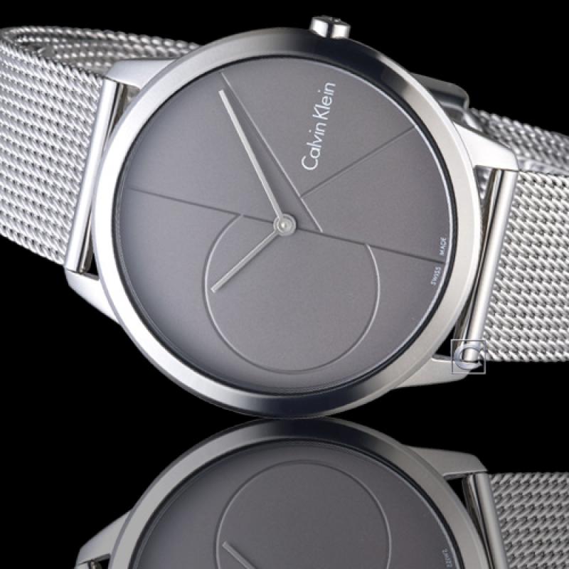  Shop Authentic Calvin Klein Minimal Black Dial Silver Mesh Bracelet Watch for Men - K3M21123 - Luxxuri