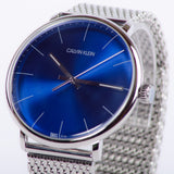  Shop Authentic Calvin Klein High Noon Quartz Blue Dial Silver Mesh Bracelet Watch for Men - K8M2112N - Luxxuri