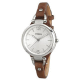  Shop Authentic Fossil Georgia White Dial Brown Leather Strap Watch for Women - ES3060 - Luxxuri