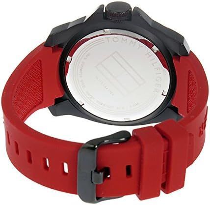  Shop Authentic Tommy Hilfiger Windsurf Black Dial Red Rubber Strap Watch for Men - 1791112 - Luxxuri