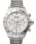  Shop Authentic Hugo Boss Ikon Chronograph White Dial Silver Steel Strap Watch for Men - 1512962 - Luxxuri