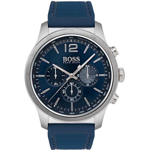  Shop Authentic Hugo Boss Professional Chronograph Blue Dial Blue Silicone Strap Watch for Men - 1513526 - Luxxuri
