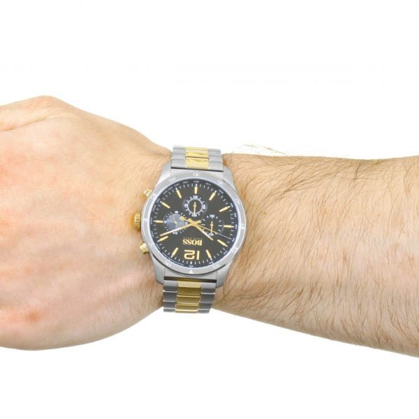  Shop Authentic Hugo Boss Professional Black Dial Two Tone Steel Strap Watch for Men - 1513529 - Luxxuri