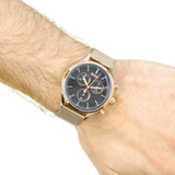  Shop Authentic Hugo Boss Companion Quartz Black Dial Rose Gold Mesh Bracelet Watch For Men - HB1513548 - Luxxuri