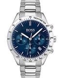  Shop Authentic Hugo Boss Talent Blue Dial Silver Steel Strap Watch for Men - 1513582 - Luxxuri