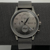  Shop Authentic Hugo Boss Navigator Grey Dial Grey Mesh Bracelet Watch for Men - 1513674 - Luxxuri