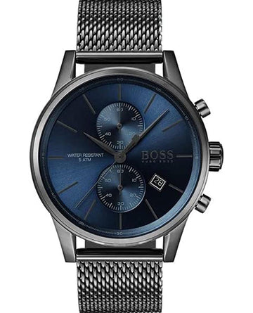  Shop Authentic Hugo Boss Jet Blue Dial Gunmetal Mesh Bracelet Watch for Men  - 1513677 - Luxxuri