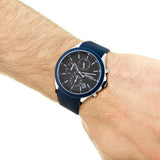  Shop Authentic Hugo Boss Grand Prix Chronograph Black Dial Blue Leather Strap Watch for Men - 1513563 - Luxxuri