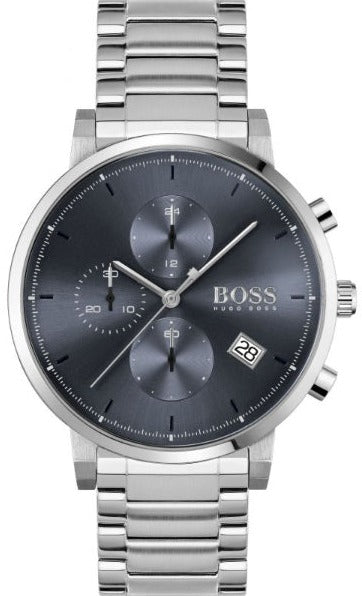  Shop Authentic Hugo Boss Integrity Blue Dial Silver Steel Strap Watch for Men - 1513779 - Luxxuri