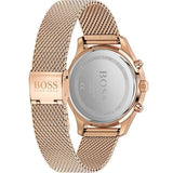  Shop Authentic Hugo Boss Companion Chronograph Black Dial Rose Gold Steel Strap Watch For Men - 1513548 - Luxxuri