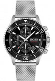  Shop Authentic Hugo Boss Ocean Edition Black Dial Silver Mesh Bracelet Watch for Men - 1513701 - Luxxuri