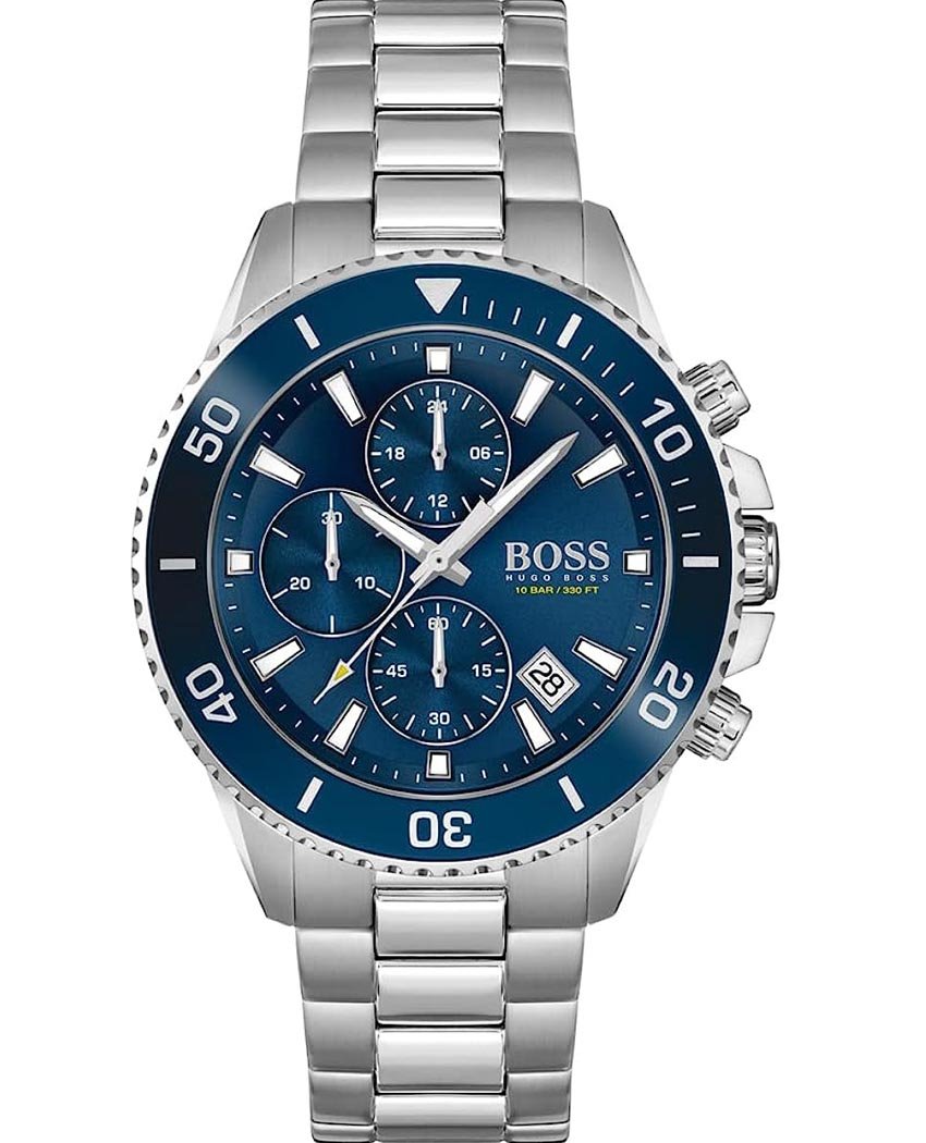  Shop Authentic Hugo Boss Admiral Blue Dial Silver Steel Strap Watch for Men - 1513907 - Luxxuri