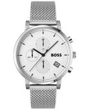  Shop Authentic Hugo Boss Skymaster White Dial Silver Mesh Bracelet Watch for Men - 1513933 - Luxxuri
