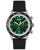  Shop Authentic Hugo Boss Santiago Green Dial Black Nylon Strap Watch for Men - 1513936 - Luxxuri