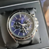  Shop Authentic Hugo Boss Driver Sport Chronograph Blue Dial Black Leather Strap Watch for Men - 1513077 - Luxxuri