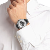  Shop Authentic Hugo Boss Driver Chronograph Quartz Silver Dial Black Leather Strap Watch For Men - 1512880 - Luxxuri
