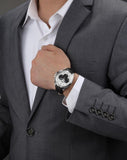  Shop Authentic Hugo Boss Driver Chronograph Quartz Silver Dial Black Leather Strap Watch For Men - 1512880 - Luxxuri