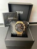  Shop Authentic Hugo Boss Navigator Black Dial Gold Steel Strap Watch for Men - 1513531 - Luxxuri