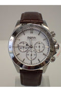  Shop Authentic Hugo Boss Ikon White Dial Brown Leather Strap Watch for Men - 1513175 - Luxxuri