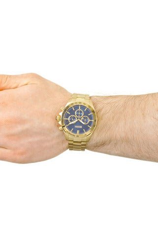  Shop Authentic Hugo Boss Ikon Blue Dial Gold Steel Strap Watch for Men - 1513340 - Luxxuri