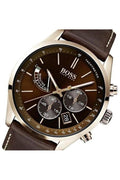 Shop Authentic Hugo Boss Grand Prix Brown Dial Brown Leather Strap Watch for Men - 1513605 - Luxxuri