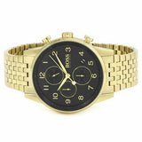  Shop Authentic Hugo Boss Navigator Black Dial Gold Steel Strap Watch for Men - 1513531 - Luxxuri
