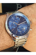  Shop Authentic Hugo Boss Grand Prix Blue Dial Silver Steel Strap Watch for Men - 1513478 - Luxxuri