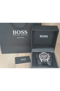  Shop Authentic Hugo Boss Ikon Black Dial Black Leather Strap Watch for Men - 1513178 - Luxxuri