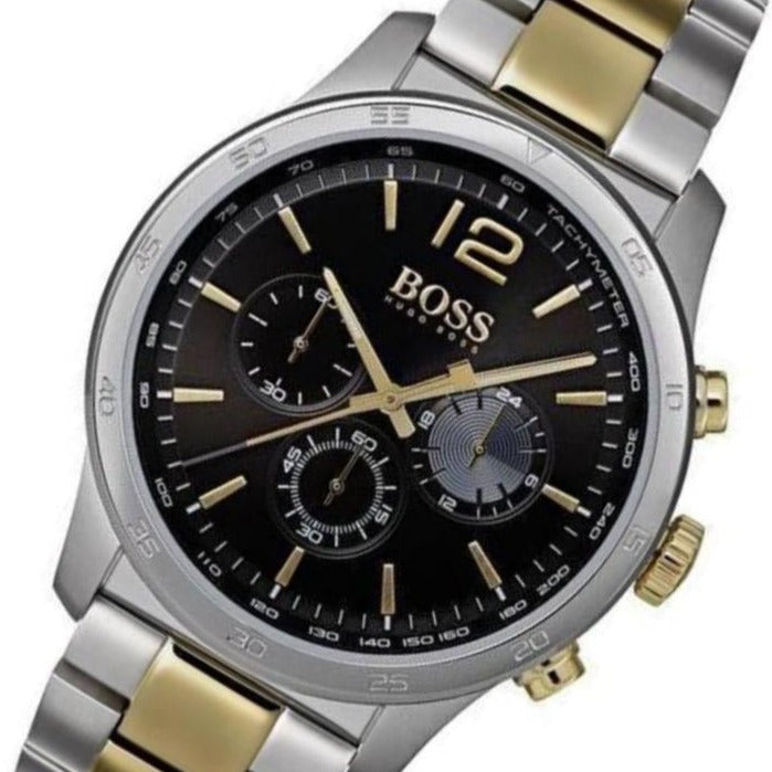  Shop Authentic Hugo Boss Professional Black Dial Two Tone Steel Strap Watch for Men - 1513529 - Luxxuri